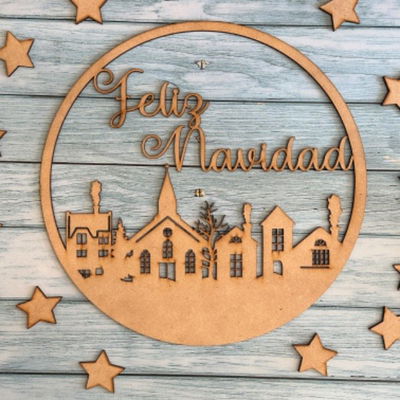 Cartel Navidad #3 - 30cm