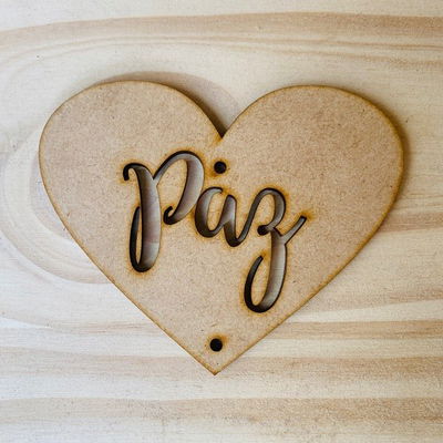 Corazon "Paz" de 8cm