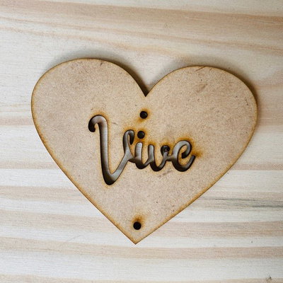 Corazon "Vive" de 8cm