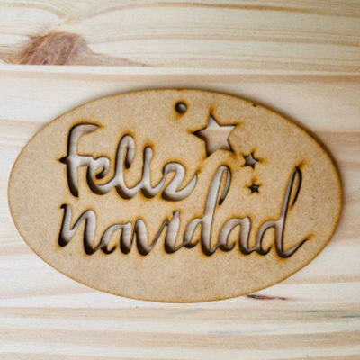 Feliz Navidad Ovalo de 15cm de ancho
