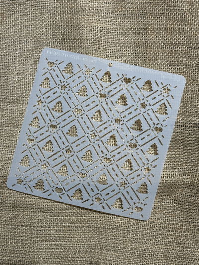 Stencil MyC - 20x20 - NV4.38- Fondo trama navideño