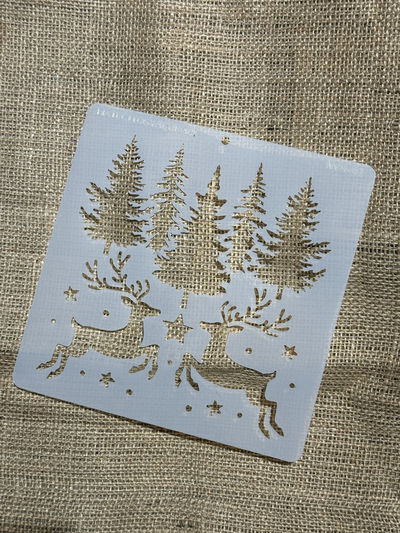 Stencil MyC - 20x20 - NV4.41 - Renos y Pinos