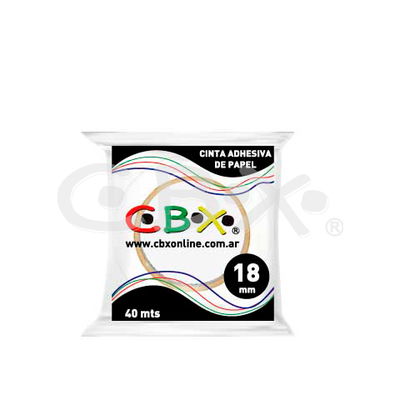 Cinta adhesiva de papel 18 mm x 40 mts