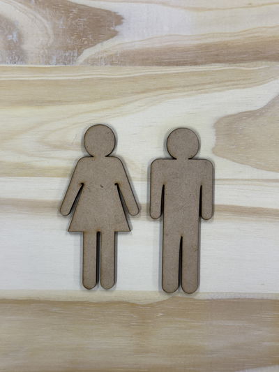 Figura Hombre / Mujer para cartel baño - 10cm de alto 