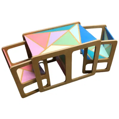 Combo: Mesa + 2 sillas montessori