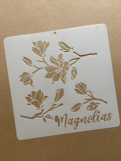 Stencil MyC - 20x20 - F2.172 - Magnolias