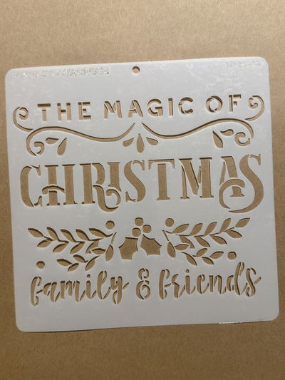 Stencil MyC - 20x20 - NM2.04 - The magic of christmas