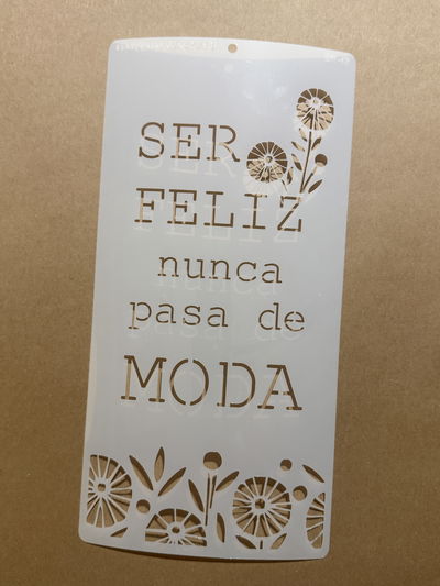 Stencil MyC - 15x30 - D4.12 - Ser feliz ...
