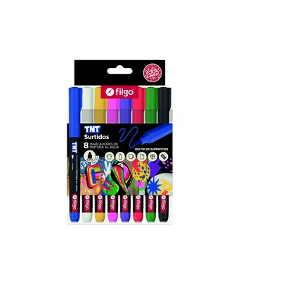 Marcador De Pintura Al Agua Filgo TNT - Colores Clasicos x8