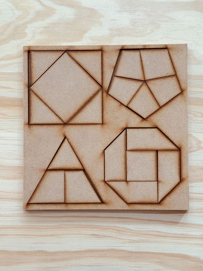 Encastre Geometrico Laser 4 figuras 