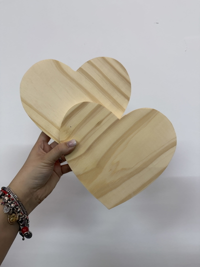 Corazón de 20cm - Pino grueso