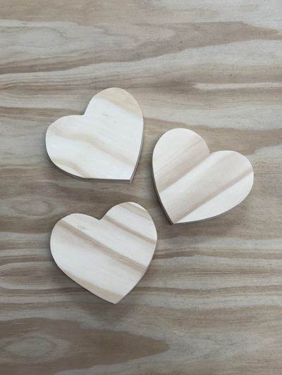 Corazón de 10cm - Pino grueso
