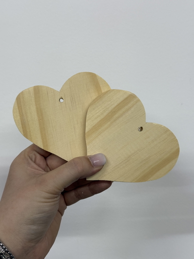 Corazón de 10cm - Pino 1cm