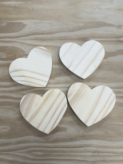 Corazón de 15cm - Pino grueso