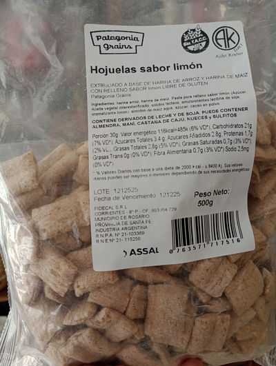 Almohaditas de arroz "Patagonia Grains" Sin TACC