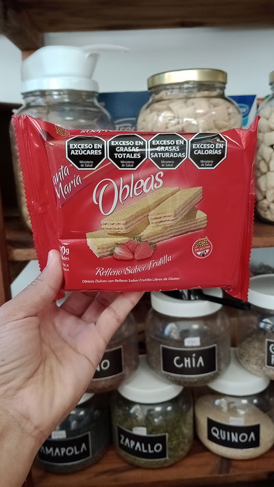 Obleas dulce rellenas "Santa María" Sin TACC