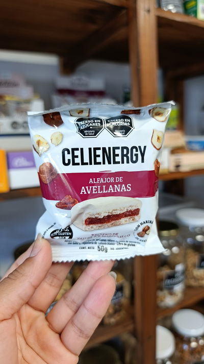 Alfajor con harina de avellana "Celienergy" Sin TACC