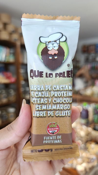 Barra de castañas de cajú proteíca "Que lo paleó"