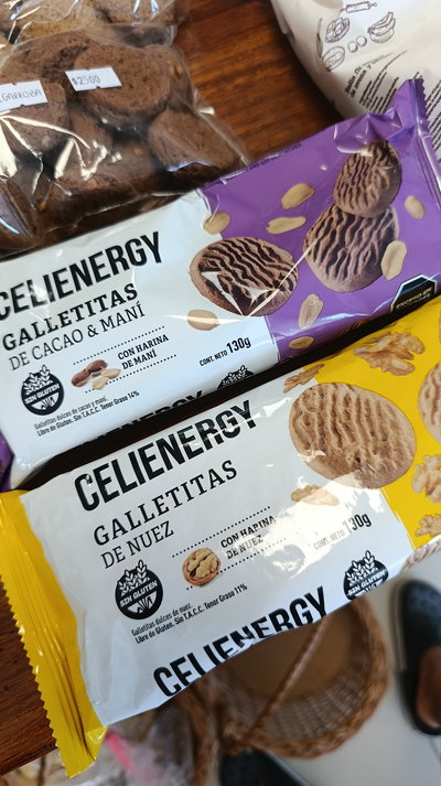 Galletitas con harina de maní y cacao "Celienergy" Sin TACC
