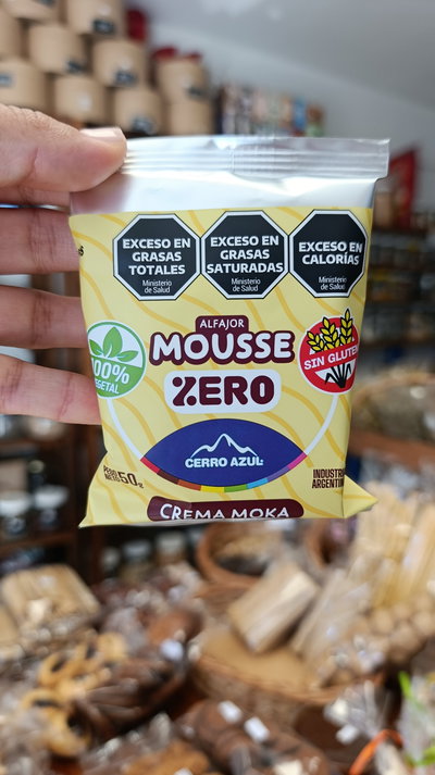 Alfajor crema moka "Cerro Azul" Sin TACC