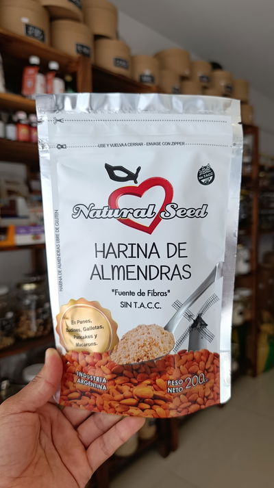 Harina de almendras "Natural seed" x200 gr Sin TACC