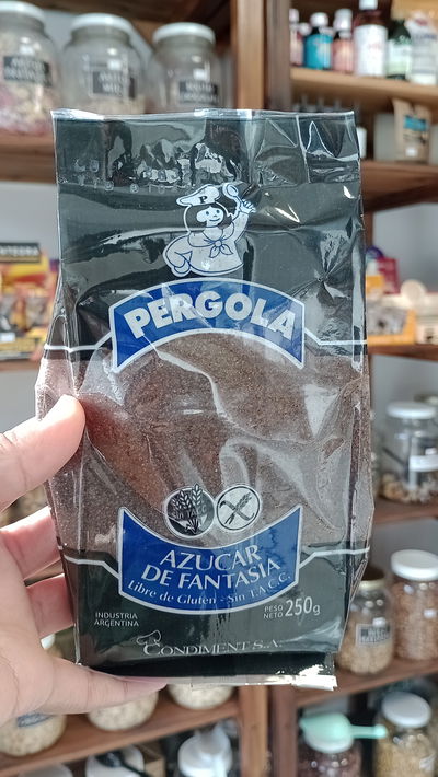 Azúcar de fantasía negra "Pérgola" Sin TACC 