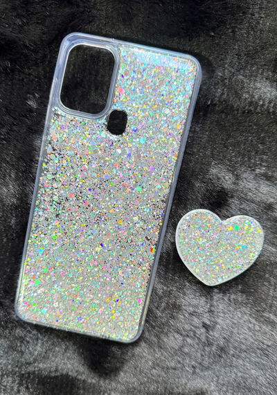Funda Case+Pop Corazon Plateado Samsung A21s