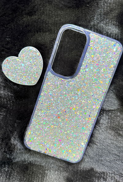 Funda Case+Pop Corazon Plateado Samsung A35/A55