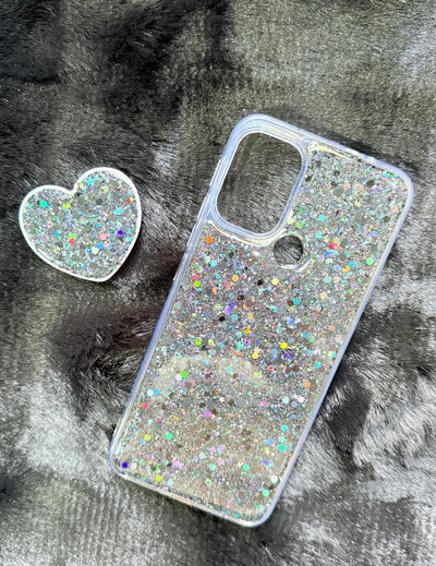 Funda Case+Pop Corazon Negro Motorola G10/G20/G30