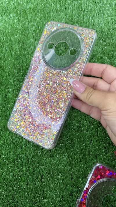 Funda Electro Glitter Rosa Redmi A3