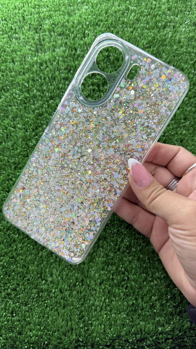Funda Electro Glitter Blanco Xiaomi Note 13c