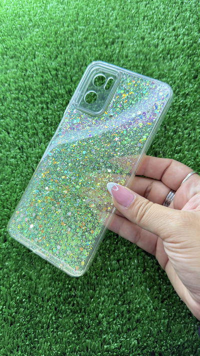 Funda Electro Glitter Amarillo Motorola E22i/E22