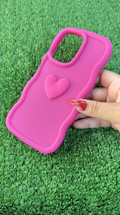 Funda Nube Corazon Fucsia Xiaomi Note 13c