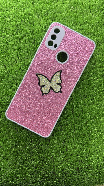 Funda Glitter Mariposa Moto E20/E40