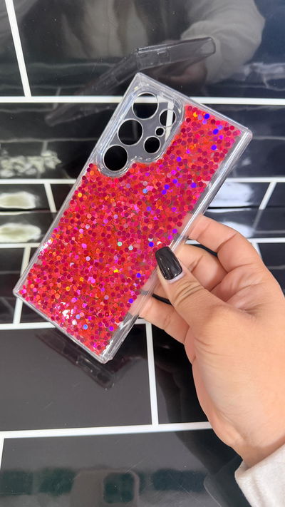 Funda Electro Glitter Rojo Samsung S24 Ultra