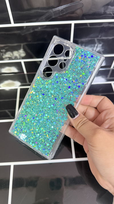 Funda Electro Glitter Turquesa Samsung S24 Ultra 