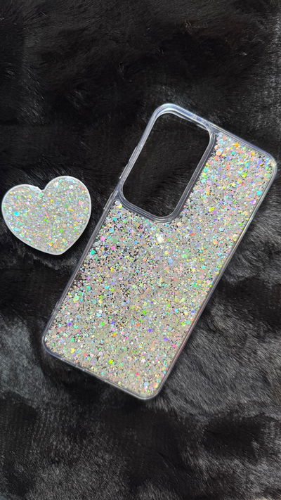 Funda Case+Pop Corazon Plateado Samsung S24FE