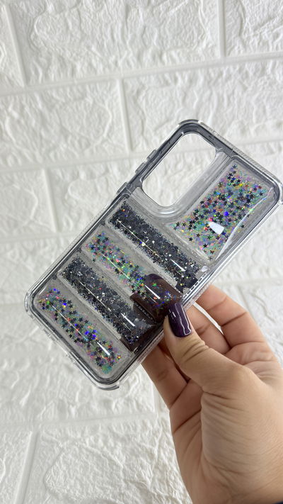 Funda Puffer Glitter Negro Samsung A36
