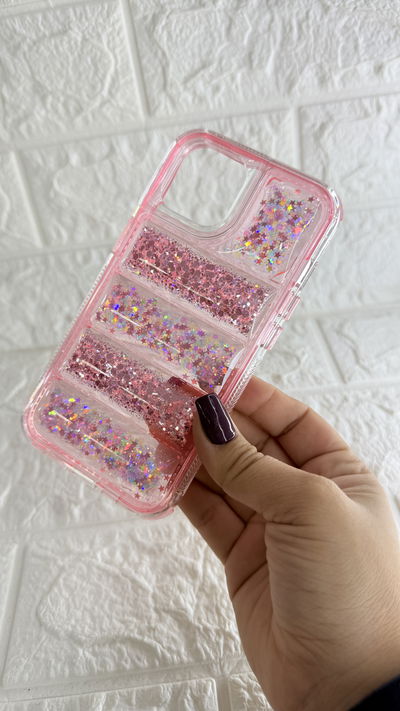 Funda Puffer Glitter Rosa iPhone 13