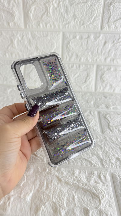 Funda Puffer Glitter Negro Samsung A05
