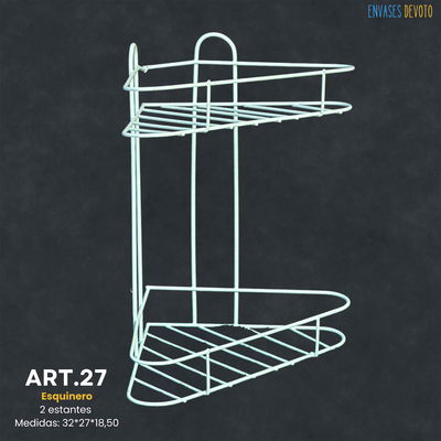 ESQUINERO 2 ESTANTES 32X27X18