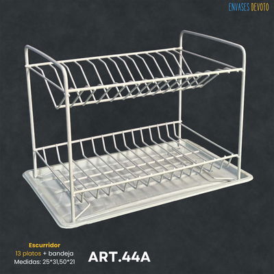ESCURRIDOR 13 PLATOS + BANDEJA 25X31X21
