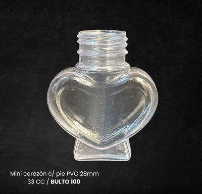 ENVASE CORAZON C/ PIE PVC