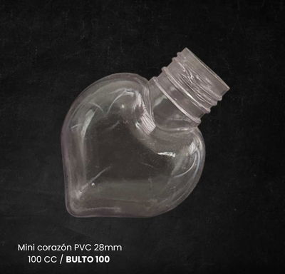 ENVASE CORAZON MINI 100CC PVC