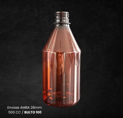 ENVASE 500CC AMBAR PET