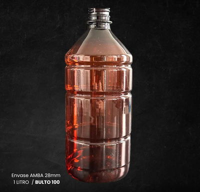 ENVASE 1 LITRO AMBAR PET