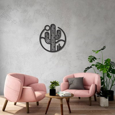 CUADRO INDIVIDUAL CACTUS DESIERTO 45X42CM