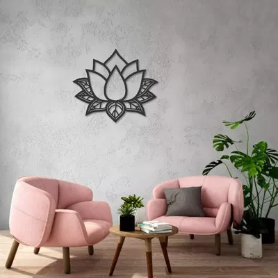 CUADRO INDIVIDUAL FLOR LOTO 53X46CM