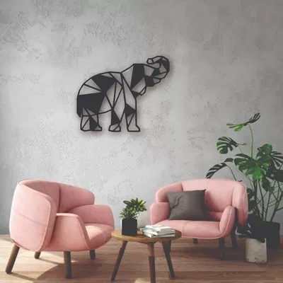 CUADRO INDIVIDUAL ELEFANTE 55X45CM