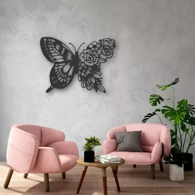 CUADRO INDIVIDUAL MARIPOSA CALADA 58X42CM